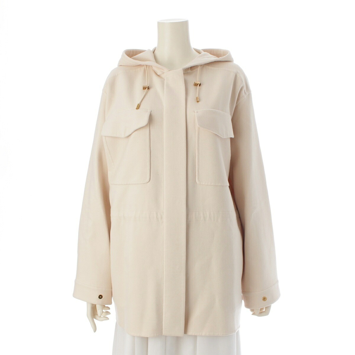 ロロピアーナ Loro Piana The Gift of Kings ザギフトオブキングス Idar イダー 羊毛 フーデッド 上衣 象牙色 40【中古】【置き目品引き受ける】