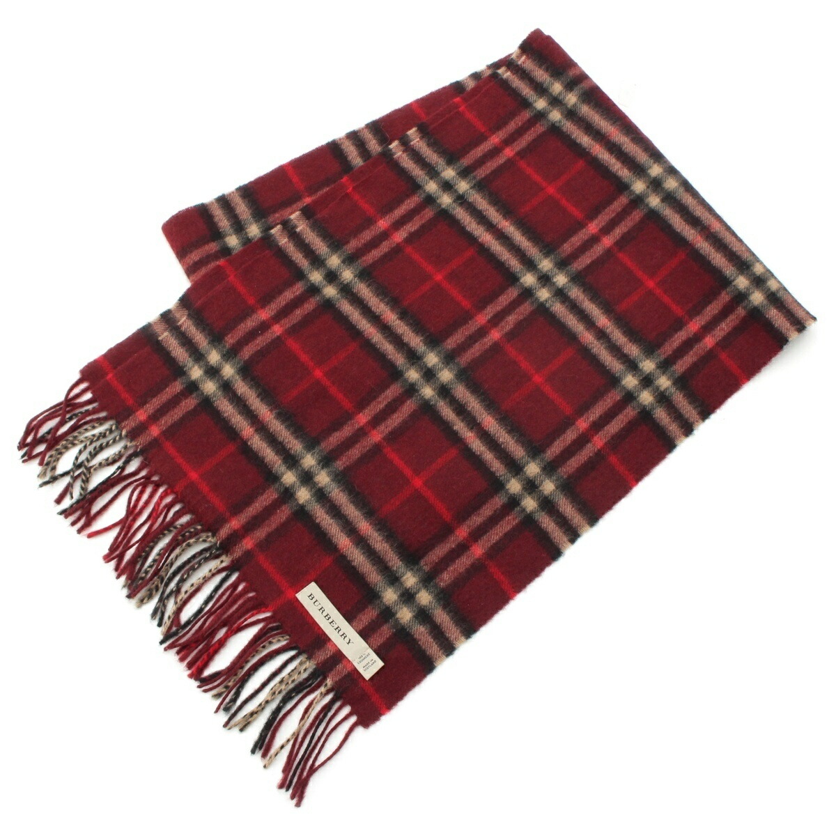 楽天市場】バーバリー BURBERRY カシミヤ ロゴ フリンジ マフラー