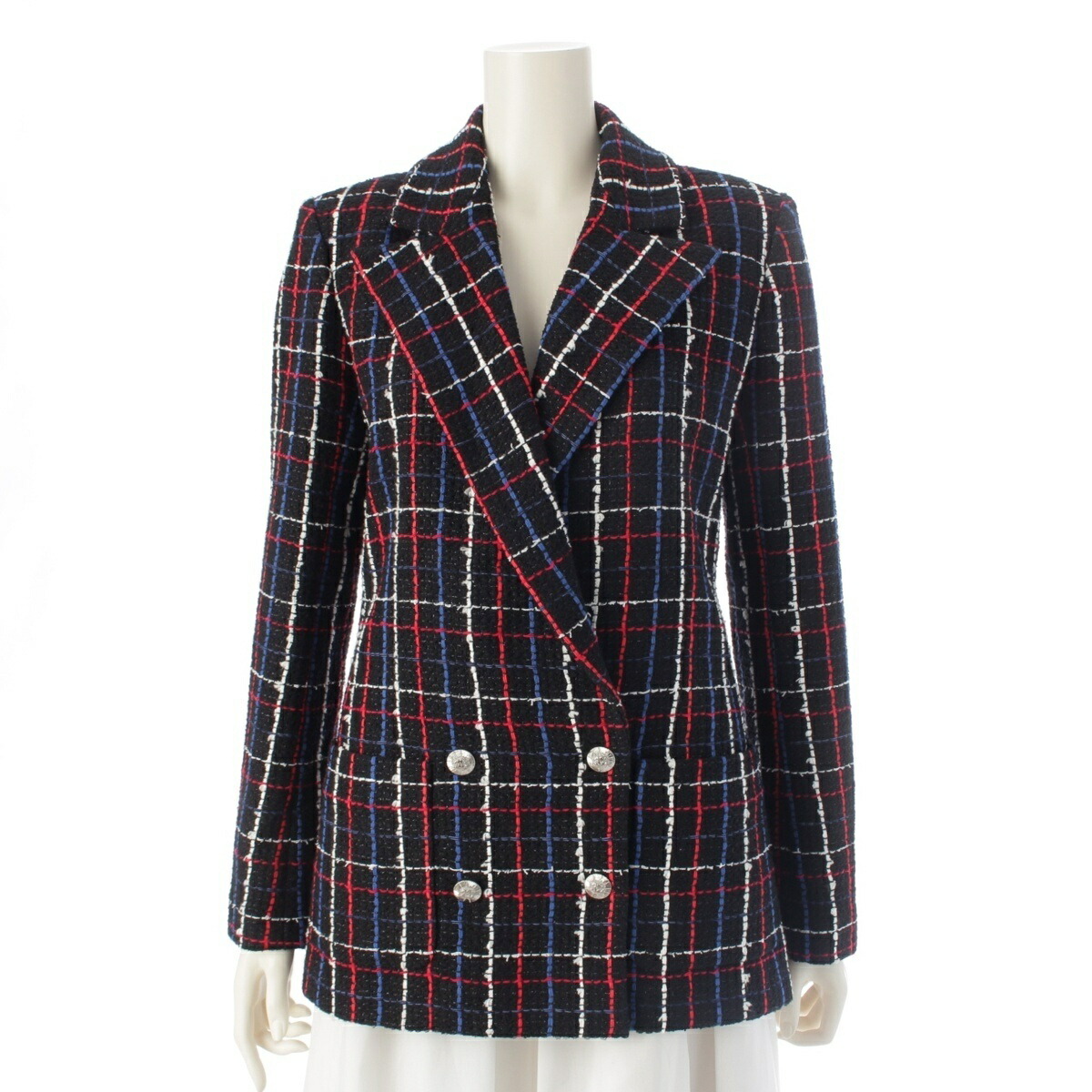 楽天市場】【シャネル】Chanel 05C ウール エンブレム付き ツイード