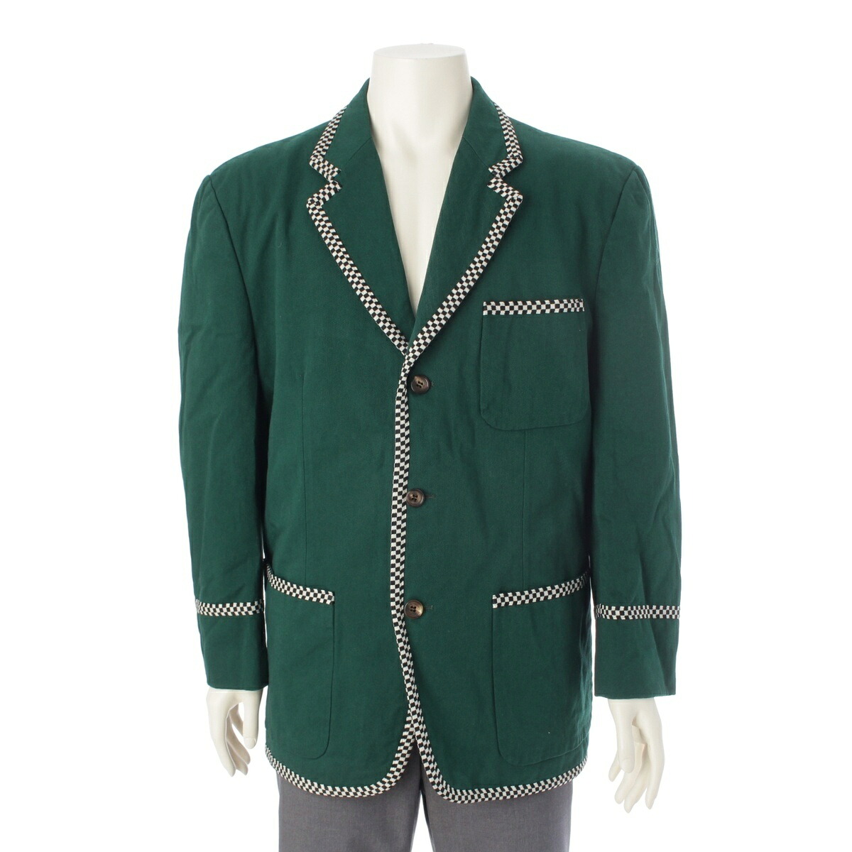 コムデギャルソンオムプリュス COMME des GARCONS HOMME PLUS AD1990 毛糸 テーラードジャケット PJ-11010M 緑であること M【中古】【定まり品言いはなつ】