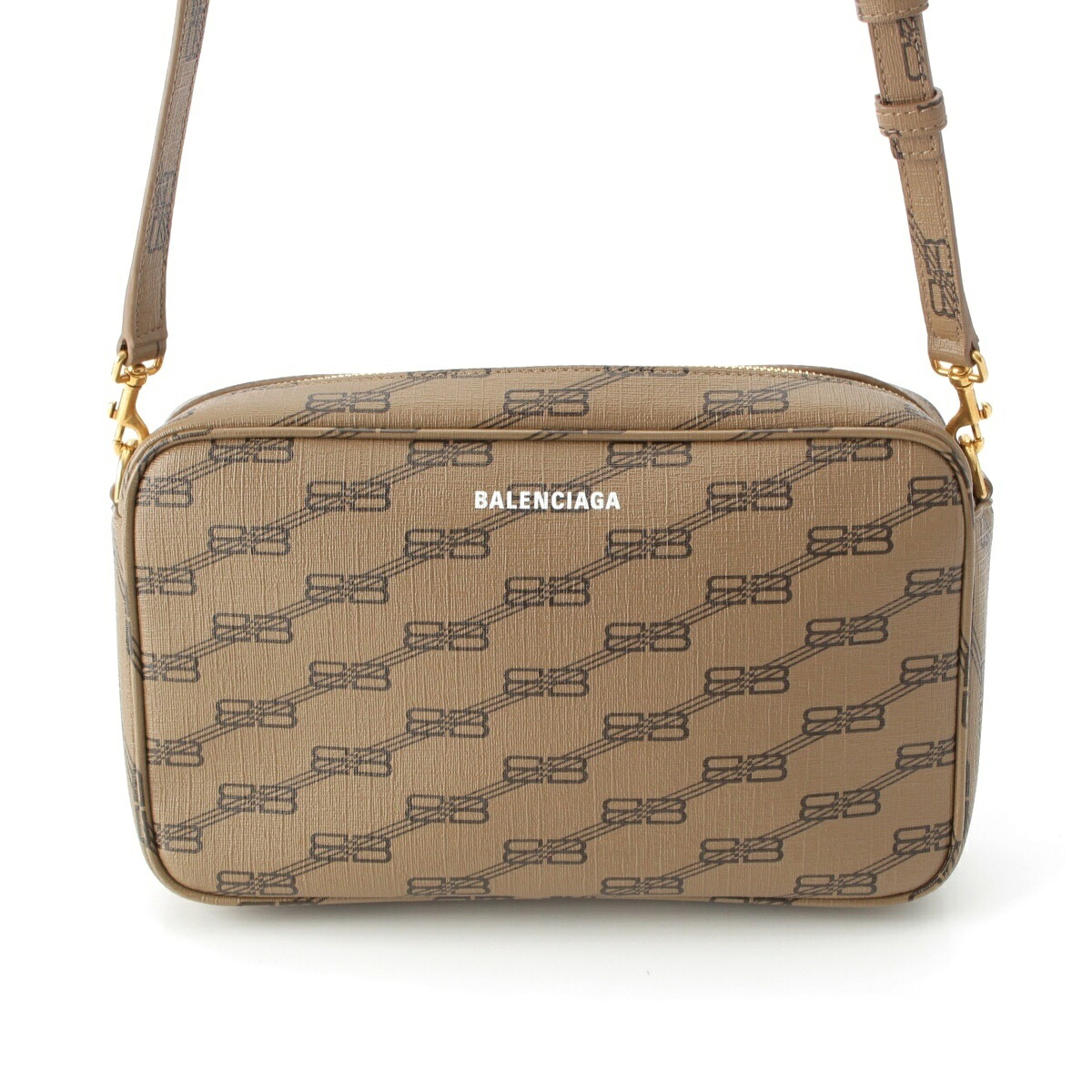 バレンシアガ BALENCIAGA BB モノグラム 写真機BB モノグラム 写真機 ショルダーバッグ 702723 赤銅色【中古】【置き目品引き受ける】