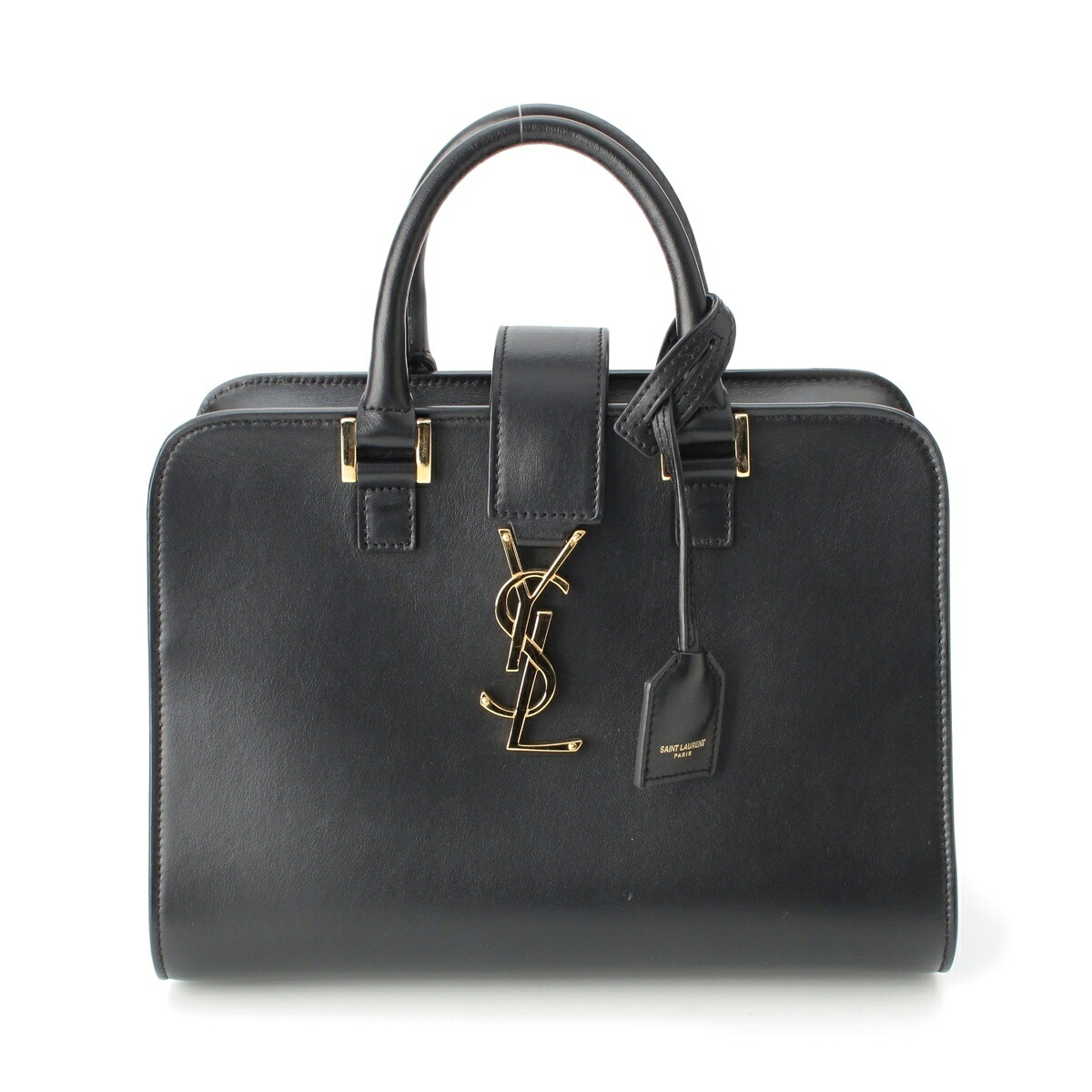 サンローラン SAINT LAURENT ベイビー カバス 2WAY ショルダー ハンドバッグ 568853 ブラック【中古】【正規品保証】