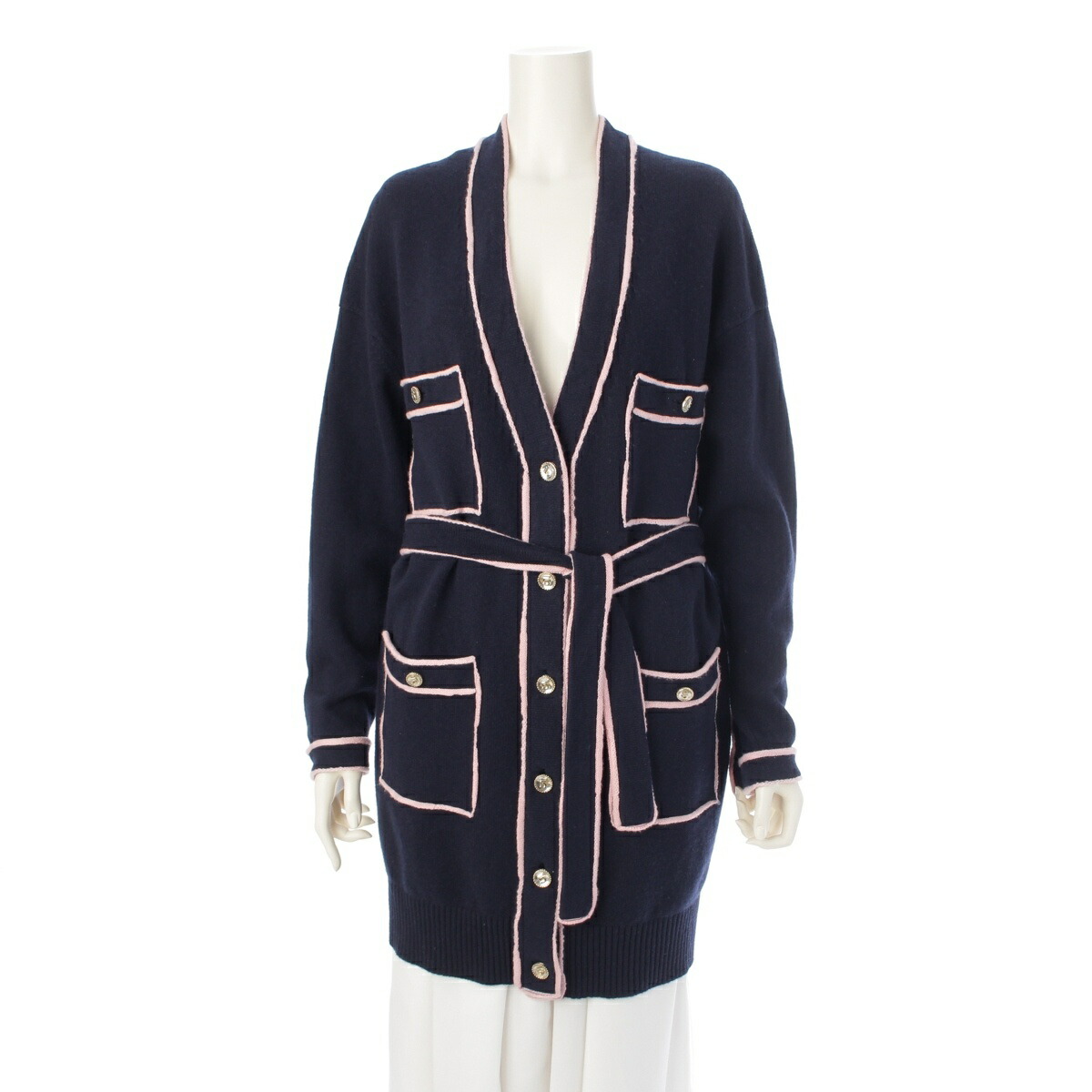 楽天市場】【シャネル】Chanel カシミヤ アイコンボタン カーディガン