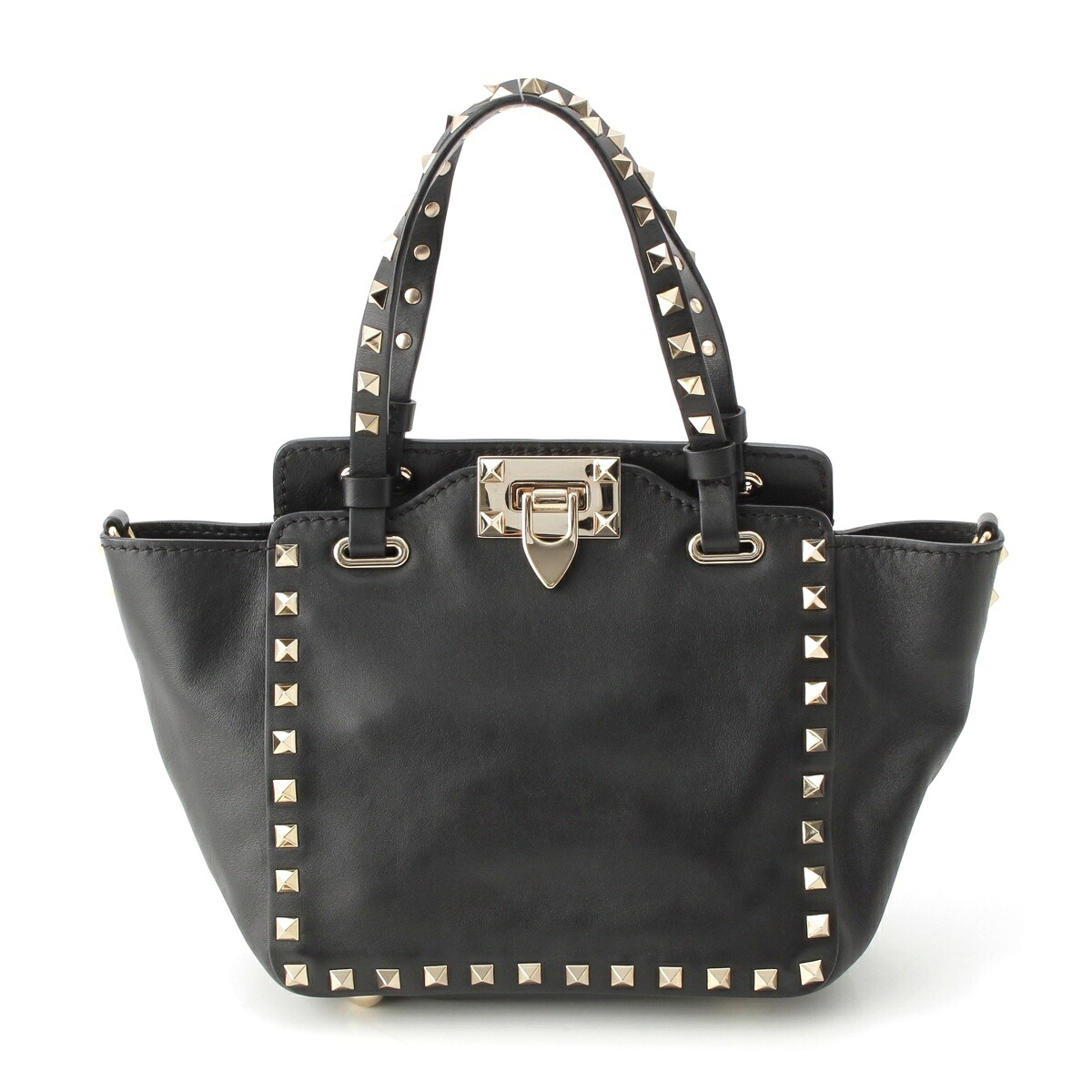 ヴァレンティノ VALENTINO ロックスタッズ 2WAY ショルダー ハンドバッグ ブラック【中古】【正規品保証】 39,683円