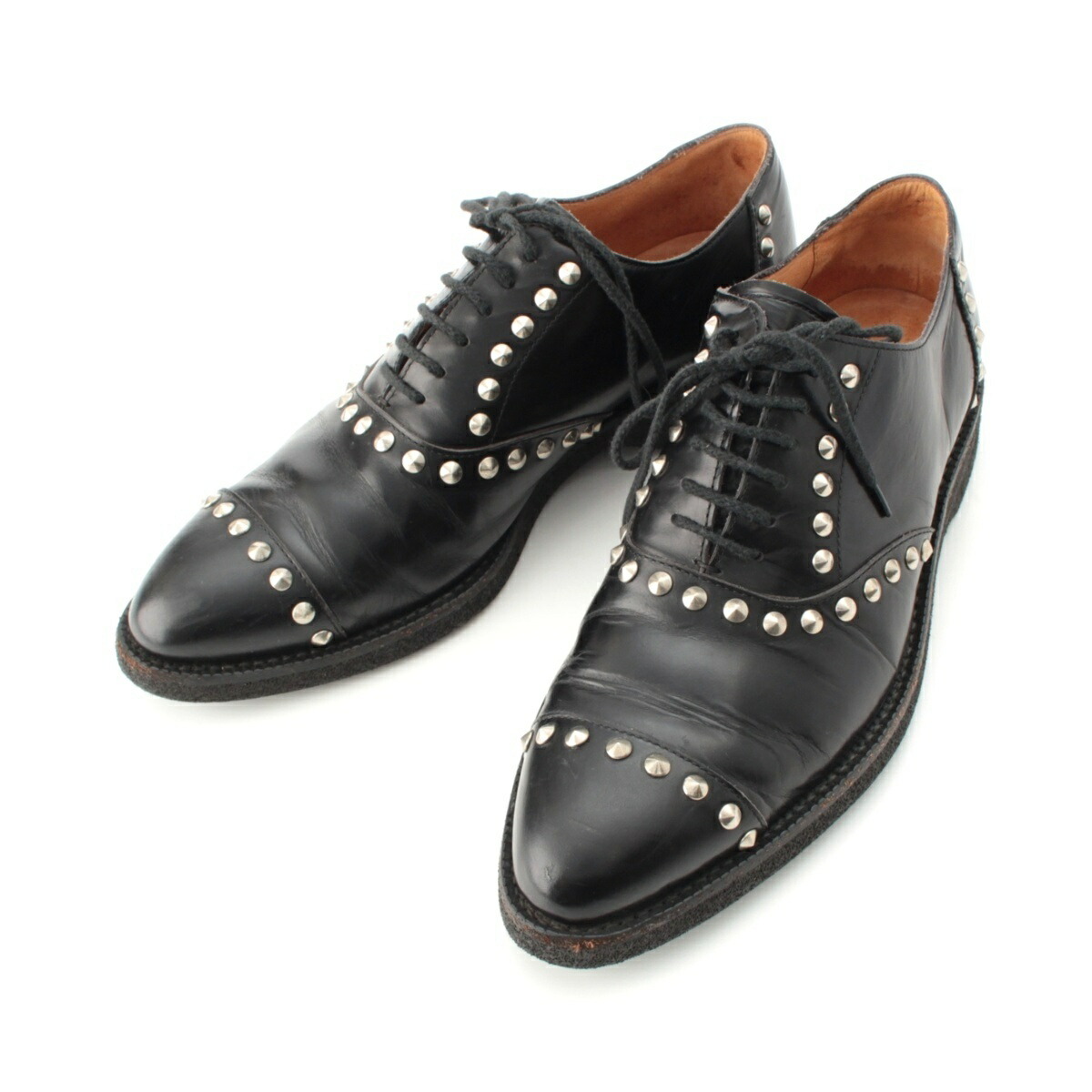 コムデギャルソンオムプリュス COMME des GARCONS HOMME PLUS スタッズ ドレスシューズ ブラック 25 1/2【中古】【正規品保証】