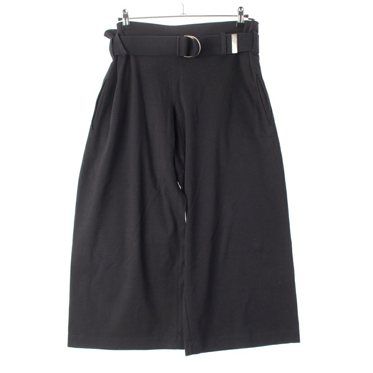 イッセイミヤケ ISSEY MIYAKE コットン 筆タグ オーバーサイズ ワイド パンツ ブラック M【中古】【正規品保証】