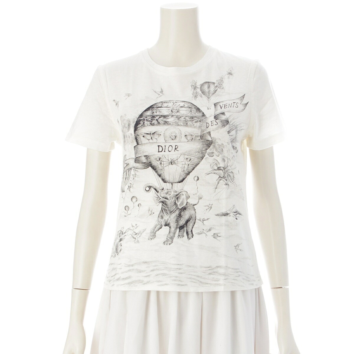クリスチャンディオール　Dior 半袖　Tシャツ　天使　花柄　レディース 70 割引 クリスチャンディオール Dior 半袖 Tシャツ 天使 花柄