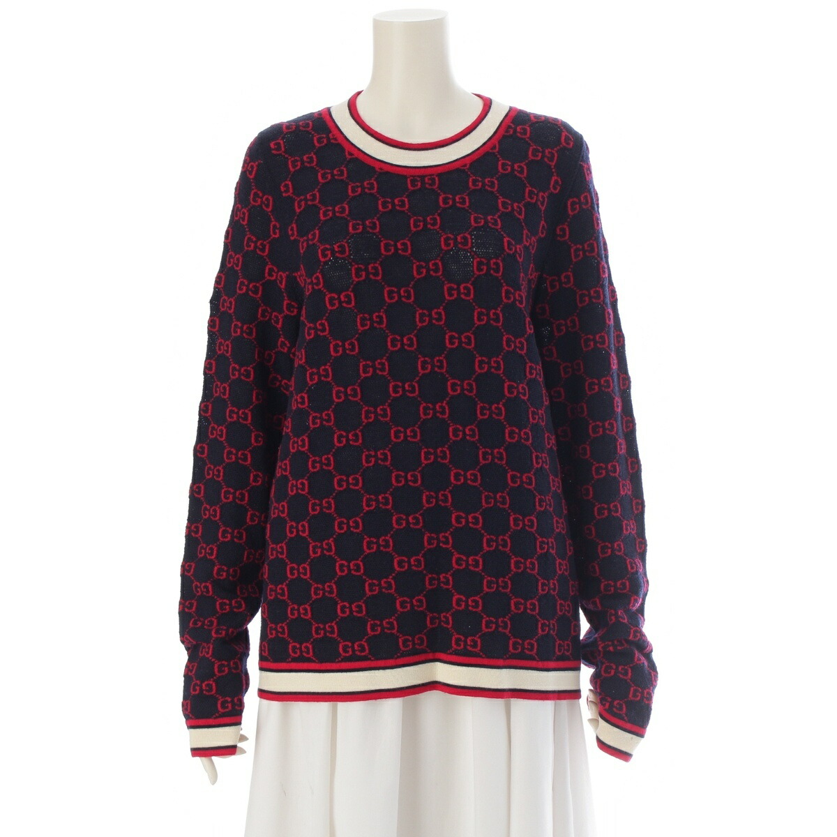 楽天市場】GUCCI GG JACQUARD BORDER KNIT Size-XL 496458-X9107 楽天市場】GUCCI GG JACQUARD BORDER KNIT Size-XL 496458-X9107