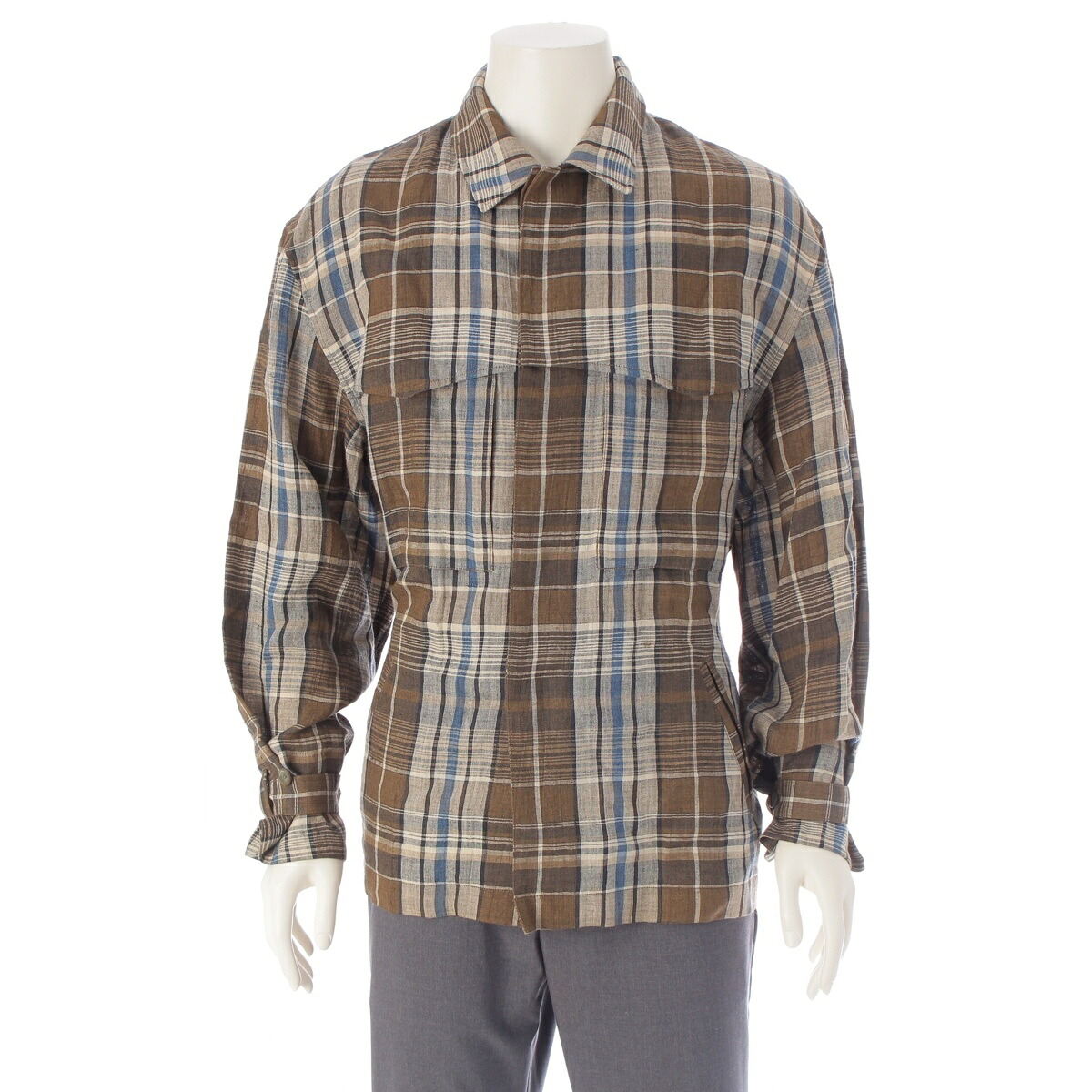 イッセイミヤケ ISSEY MIYAKE 80s 1984 筆引き舟 マドラス読み合わせる プルオーバー上衣 テーラードジャケット HG36544 赤銅色 L【中古】【置き目品引き受ける】
