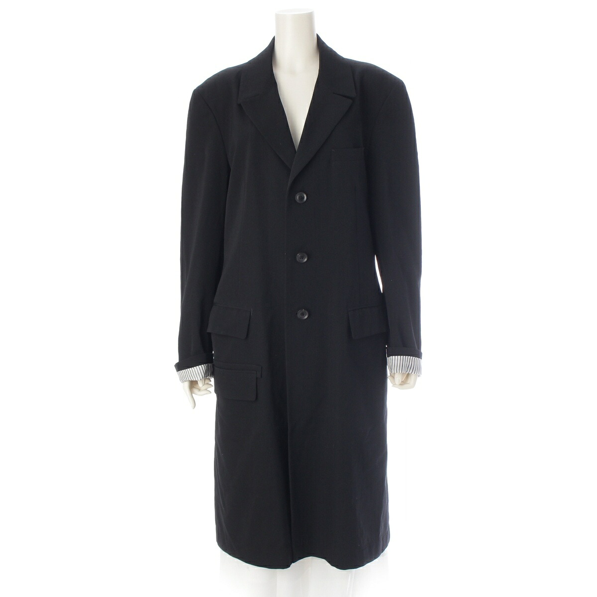 260940 【楽天市場】ヨウジヤマモト Yohji Yamamoto ウール レギュレーション ドクタージャケット コート アウター HN-J01-140 ...