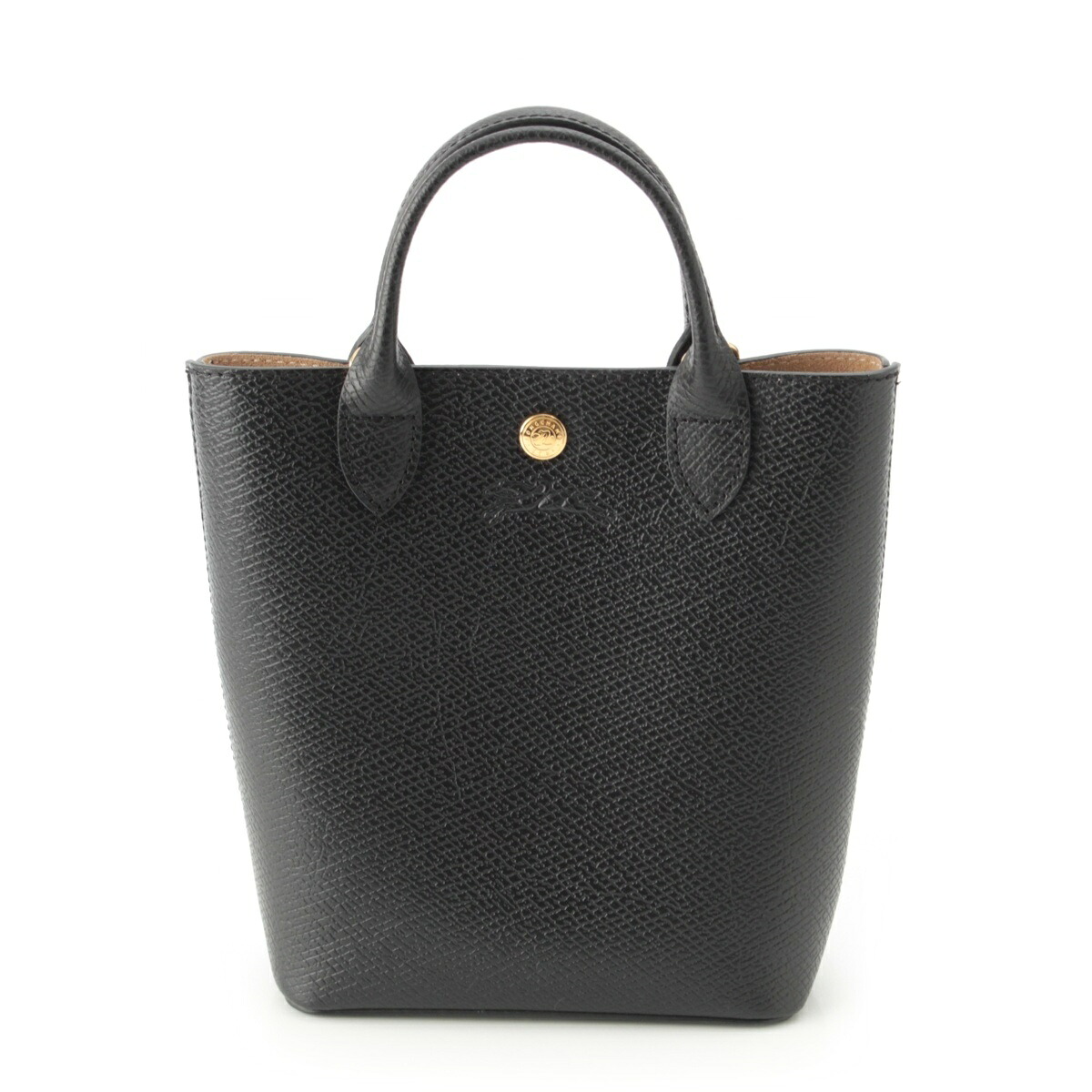ロンシャン Longchamp エピュレ ミニ 2WAY ショルダー ショッピング ハンドバッグ ブラック XS【中古】【正規品保証】