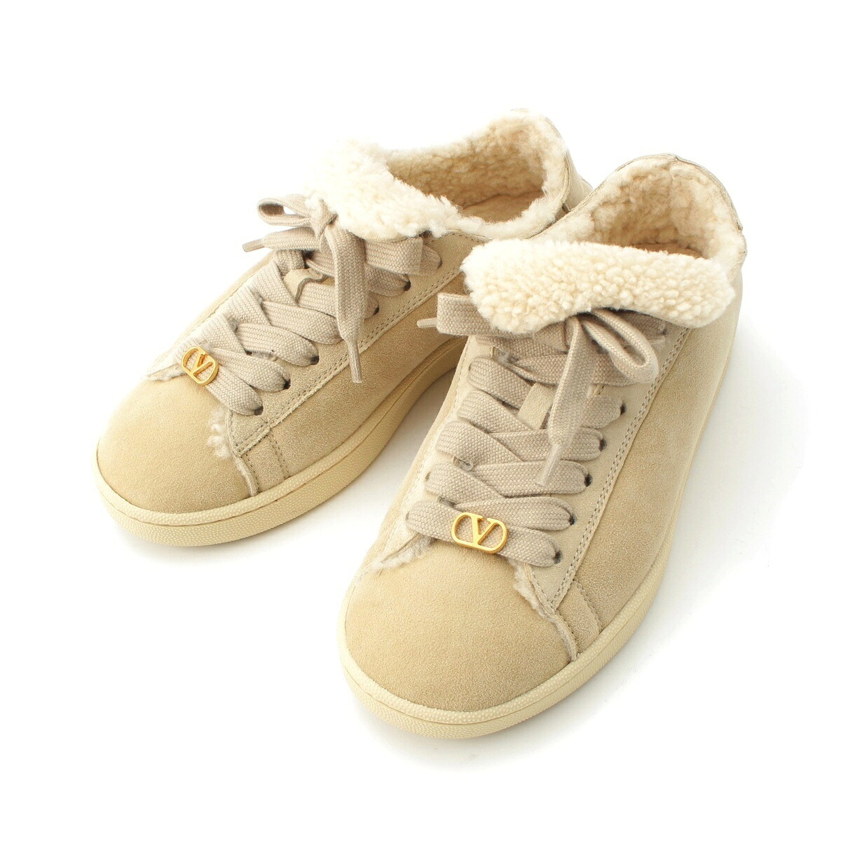 ヴァレンティノ VALENTINO 25AW 羊肉 置き目いの一番 スニーカー シューズ 7W0S0LX9 緑であること系 35【中古】【置き目品引き受ける】
