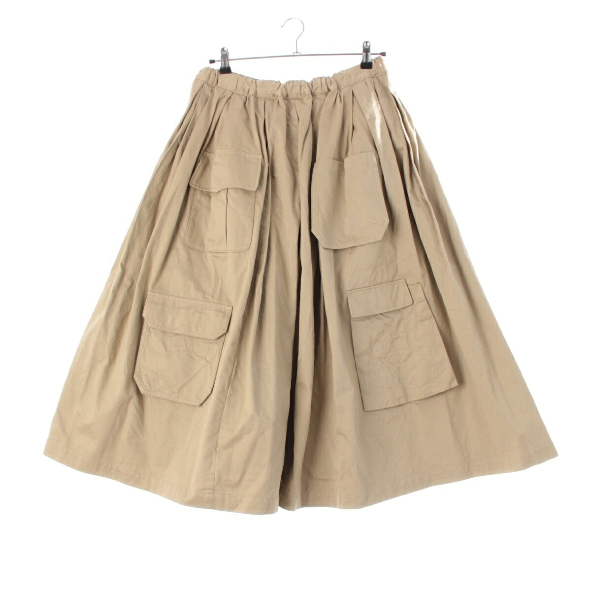 コムデギャルソン コムデギャルソン COMME des GARCONS COMME des GARCONS 25SS コットン コムコム カーゴ チノ スカート ボトムス RO-S012 ベージュ M【中古】【正規品保証】