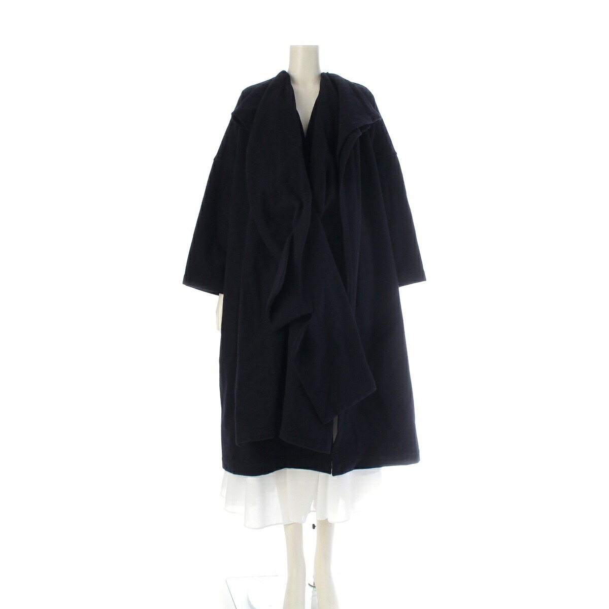 コムデギャルソン COMME des GARCONS e80s 80年月日 羊毛×ナイロン すべり出し うつり変わり 厚地の外套 アウター GC-080210 米国海軍【中古】【置き目品引き受ける】