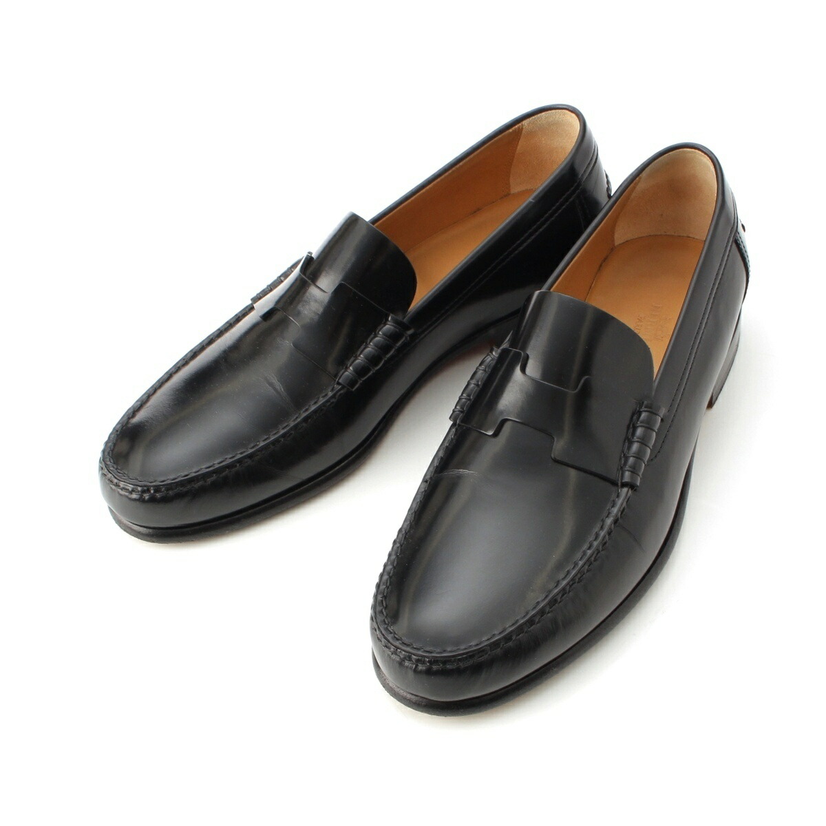 エルメス HERMES ケネディ レザー モカシン ローファー 151424ZH ブラック 40【中古】【正規品保証】