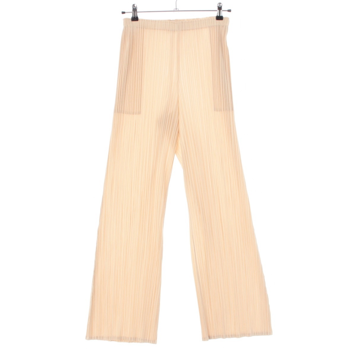 プリーツプリーズ イッセイミヤケ PLEATS PLEASE ISSEY 21SS マンスリーカラー プリーツ イージー パンツ PP11-JF125 イエロー ベージュ 4【中古】【正規品保証】