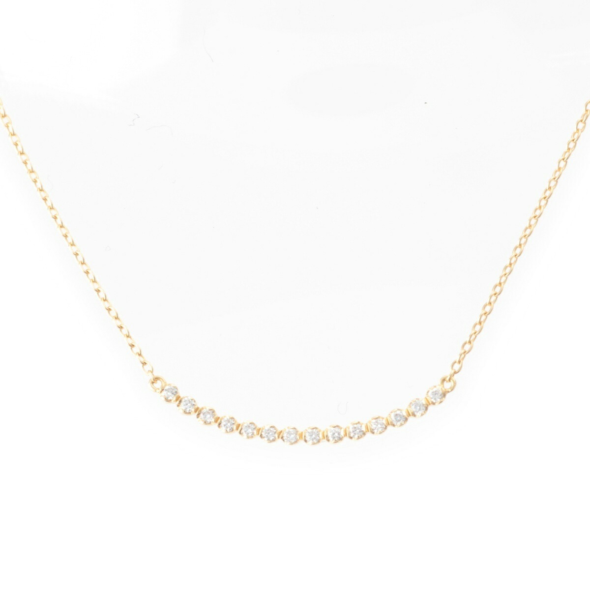 アーカー AHKAH ビリーブユー パヴェダイヤ D0.07ct ネックレス K18 ゴールド 1.2g【中古】【正規品保証】