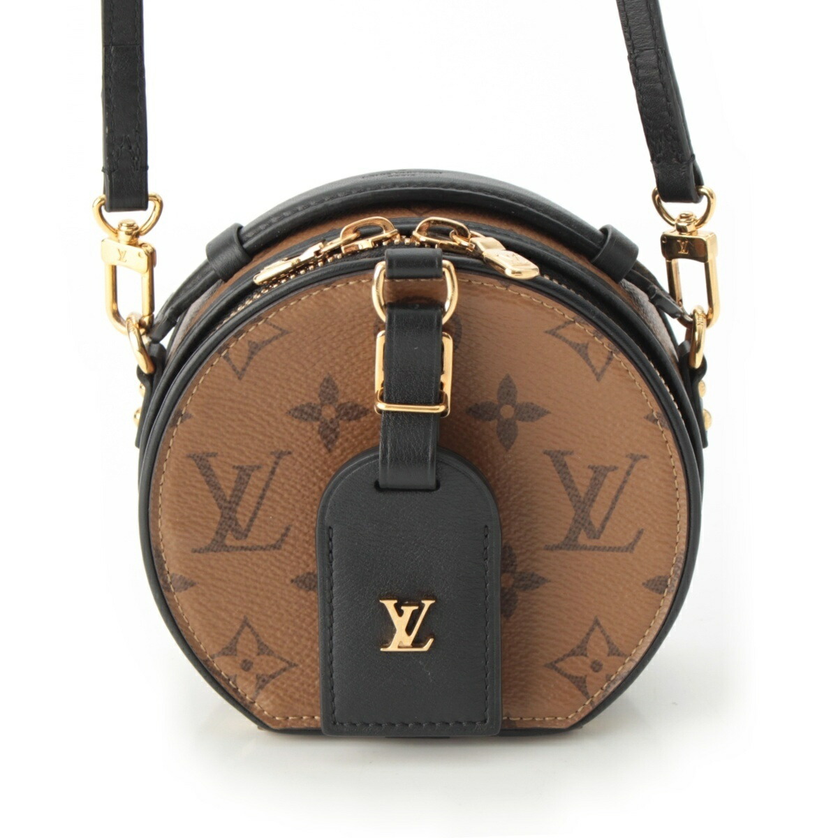 ルイヴィトン LOUIS VUITTON モノグラムリバース ミニボワットシャポー ショルダーバッグ RFID化学反応あり M68276 赤銅色【中古】【置き目品引き受ける】