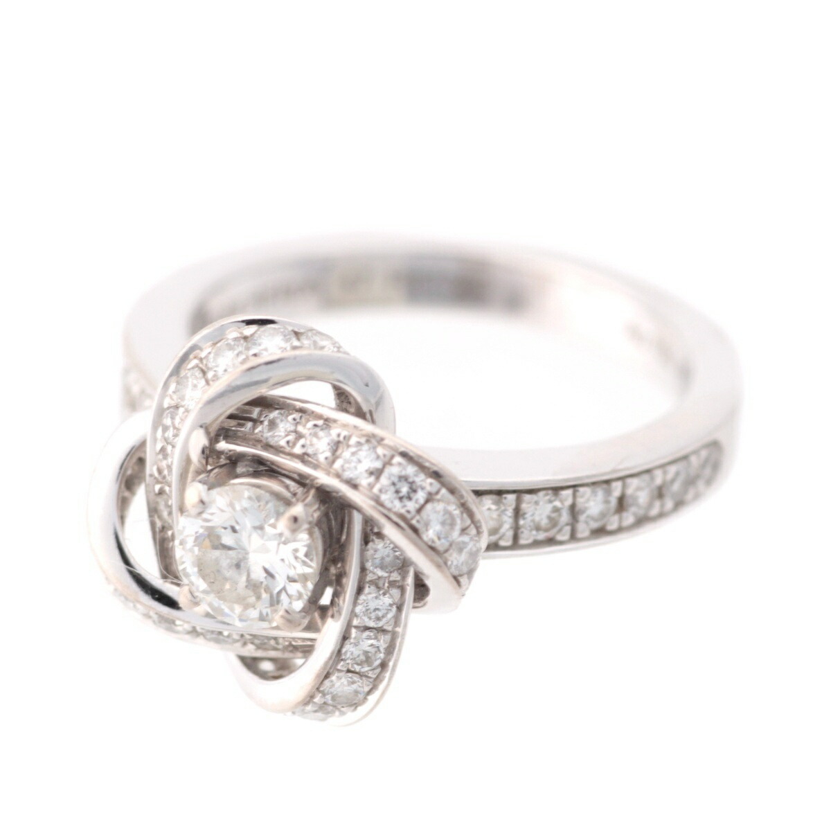 ブシュロン Boucheron ピヴォワンヌ 750WG 0.30ct G VVS1 リング 指輪 シルバー 47 5.8g【中古】【正規品保証】