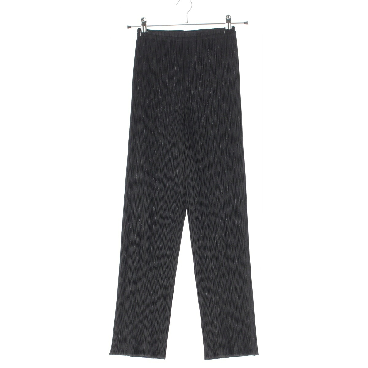 プリーツプリーズ イッセイミヤケ PLEATS PLEASE ISSEY ストレート イージー パンツ ボトムス PP04-JF609 ブラック 1【中古】【正規品保証】｜retro