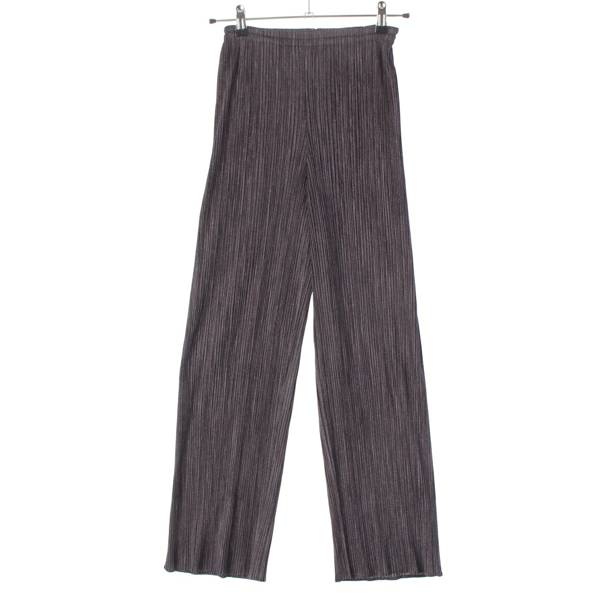 筋目プリーズ PLEATS PLEASE ポリエステル ズボン下 PP54-JF443 薄墨色 2【中古】【置き目品引き受ける】