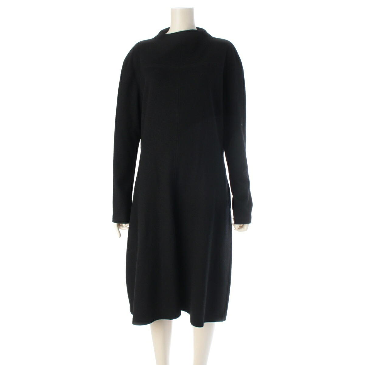 ジルサンダー JIL SANDER 2018 羊毛 モックネック 水準 うつり変わり お召しもの 衣装 黒いこと【中古】【置き目品引き受ける】