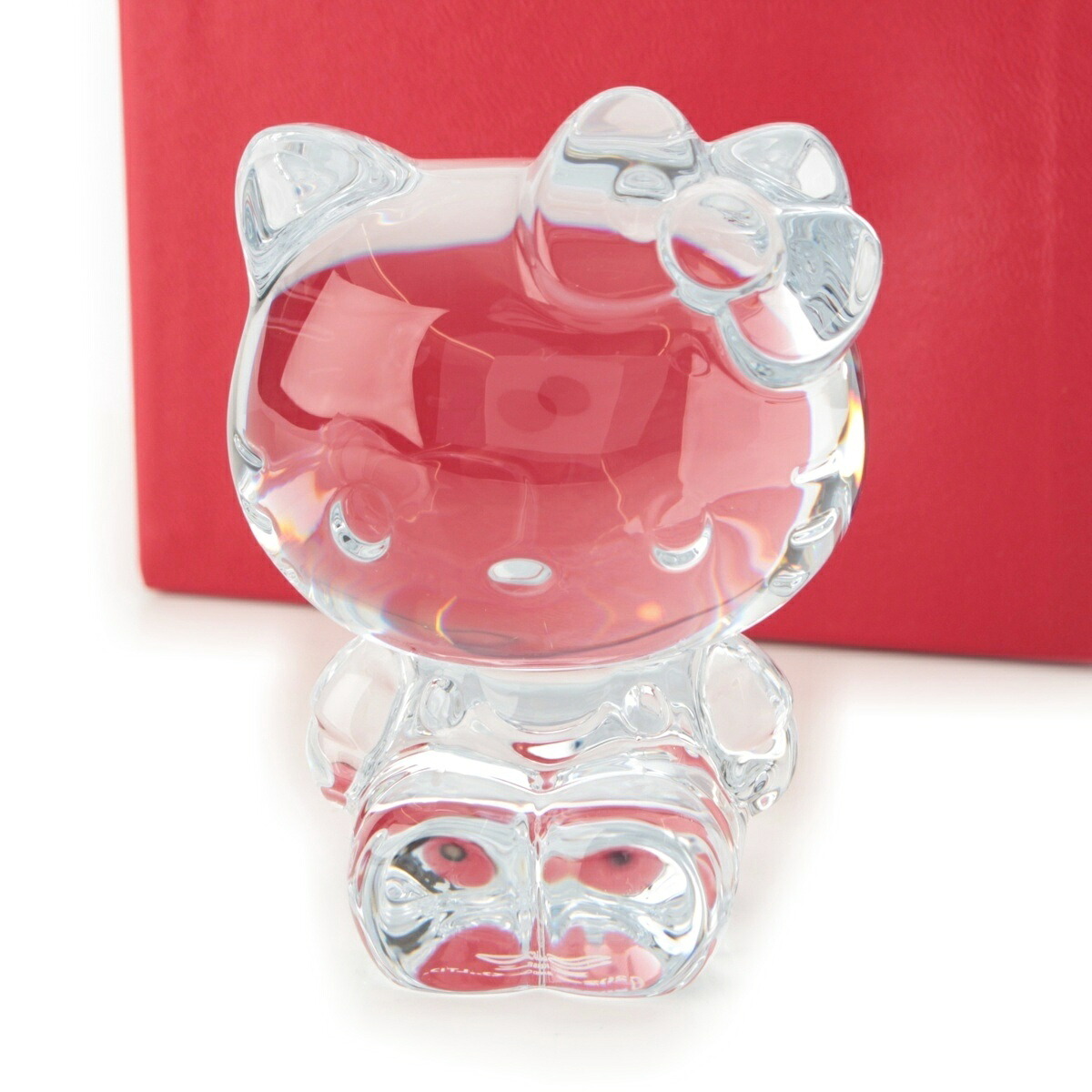 バカラ Baccarat Hello Kitty ハローキティ クリスタル フィギュア クリア【中古】【正規品保証】
