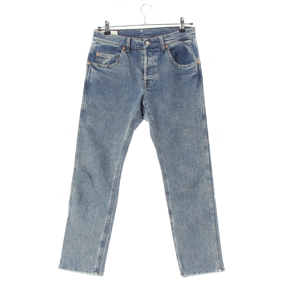 グッチ GUCCI ウォッシュドデニム ズボン下 ボトムス インディゴブルー 30【中古】【定め事品引きうける】