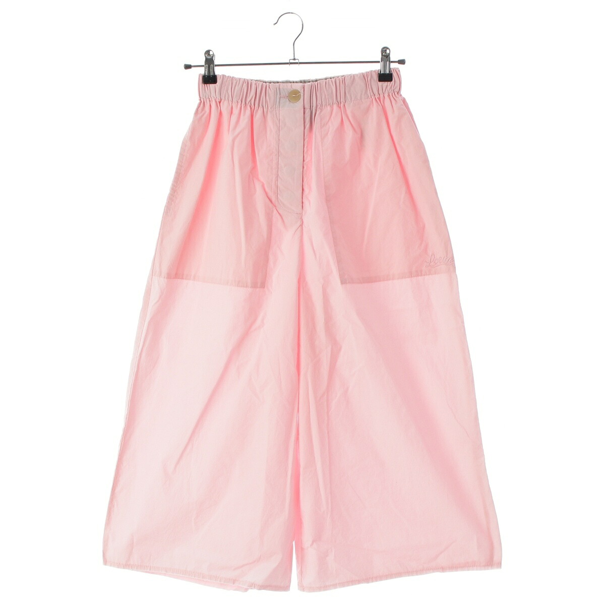 ロエベ LOEWE パウラズイビザ Paula\u0027s Ibiza 綿織物 カットオフ クロップド 生やさしい ズボン下 ボトムス S616Y04W03 サクラ色 XS【中古】【定まり品引き請ける】