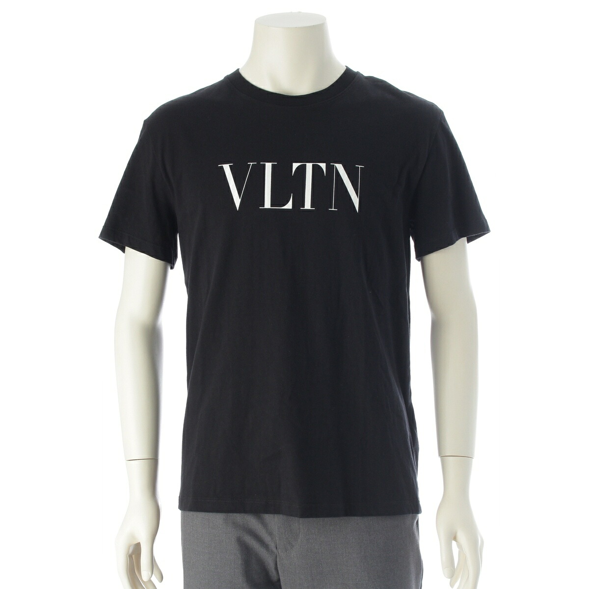 ヴァレンティノ VALENTINO ロゴタイプ 刷り上げる 半袖Ｔシャツ カットソー トップス 結核症3MG07D3V6 黒いこと XS【中古】【定まり品引き請ける】