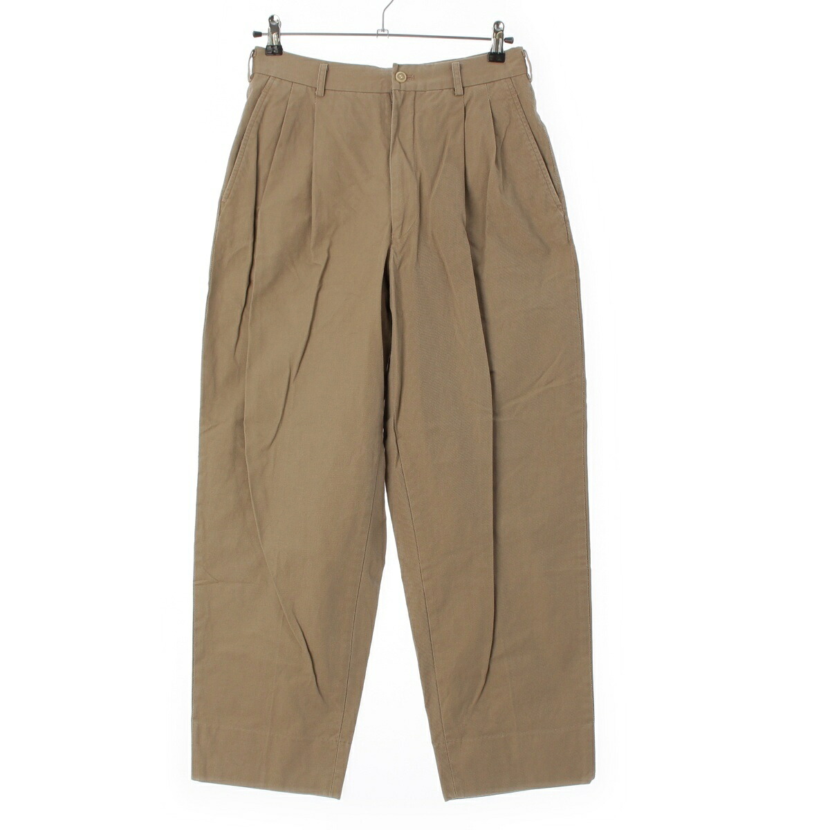 コムデギャルソンオム COMME des GARCONS HOMME 田中オム 2タック テーパード パンツ ボトムス ベージュ S【中古】【正規品保証】|retro