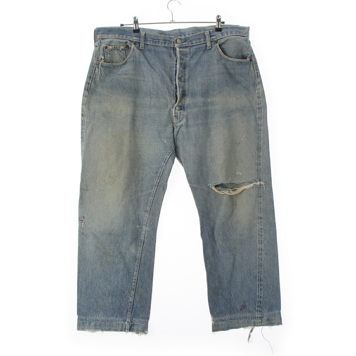 リーバイス Levi's 501 ビッグE ボタン裏15 隠しリベット 足長R 両面タブ 均等V オフセットループ デニムパンツ ジーンズ ボトムス ブルー W41【中古】【正規品保証】｜retro