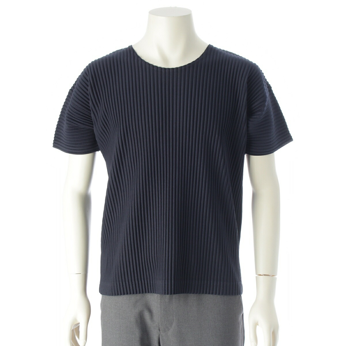 オム プリッセ イッセイミヤケ HOMME PLISSE ISSEY MIYAKE 25SS 筋目 ティーシャツ 半袖 カットソー HP55JK420 米国海軍 2【中古】【定まり品引き請ける】