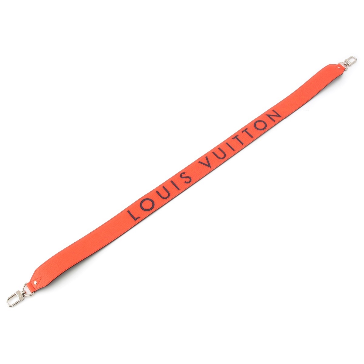 ルイヴィトン LOUIS VUITTON レザー ロゴ ショルダーストラップ ボルケーノオレンジ ネイビー【中古】【正規品保証】｜retro