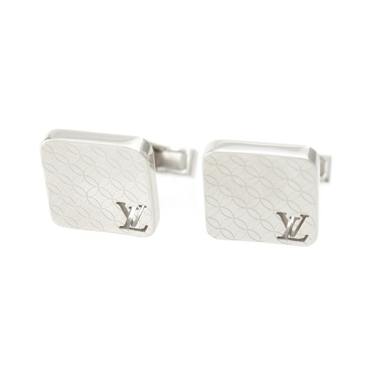 ルイヴィトン LOUIS VUITTON ブトン ドゥ マンシェット シャンゼリゼ カフリング カフスボタン カフス M65043 シルバー【中古】【正規品保証】|retro