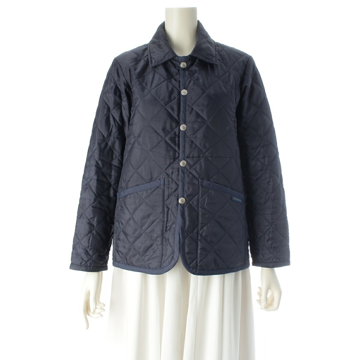 コムデギャルソン COMME des GARCONS AD2024 ガール ラベンハム キルティング ジャケット NN-J521 ネイビー XS【中古】【正規品保証】｜retro