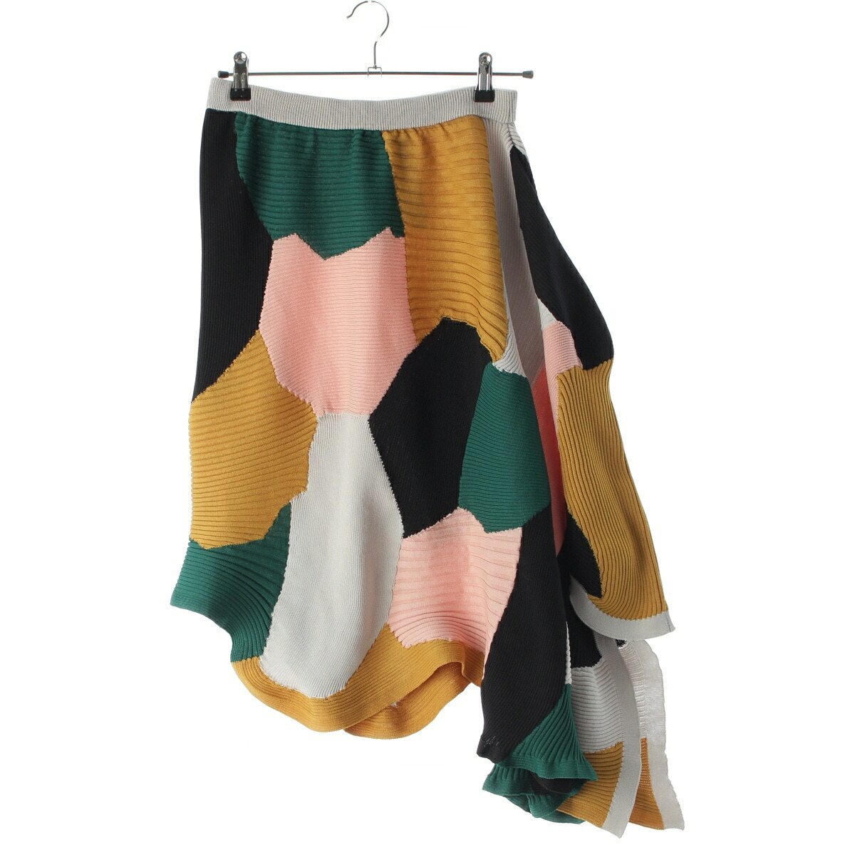 イッセイミヤケ ISSEY MIYAKE 20AW かかわり合いかかわり合い うつり変わり ひな形 スコート ボトムス IM03KG270 マルチ色つや 2【中古】【定め事品引きうける】