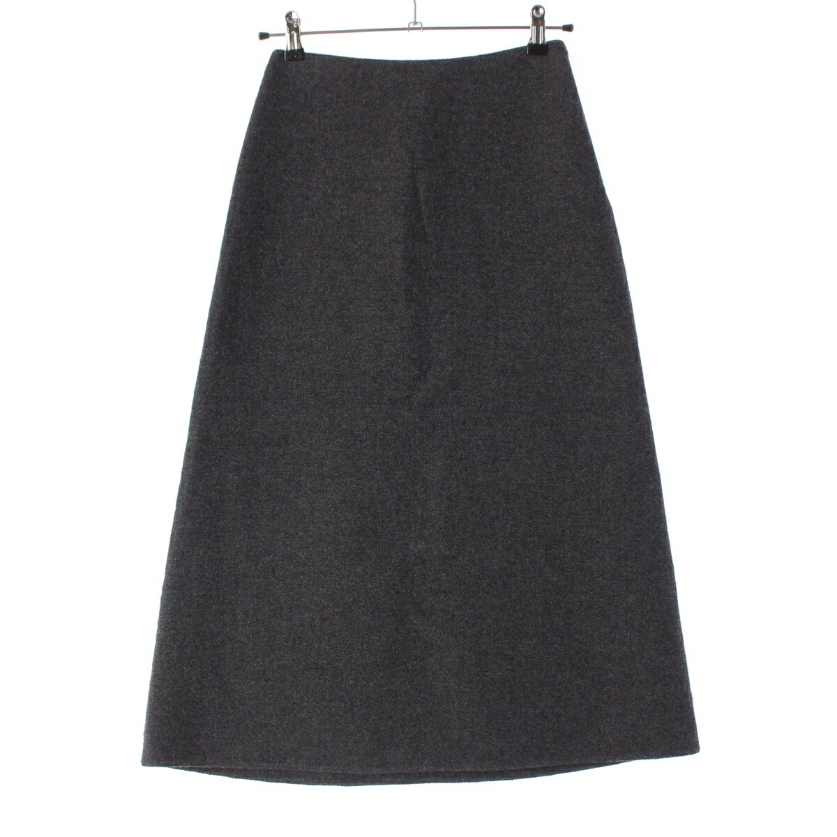 ザロウ THE ROW LISON SKIRT 羊毛 ナイロン カシミール タック目論む ミニ スコート ボトムス 8469-W1439 薄墨色 0【中古】【定まり品引き請ける】