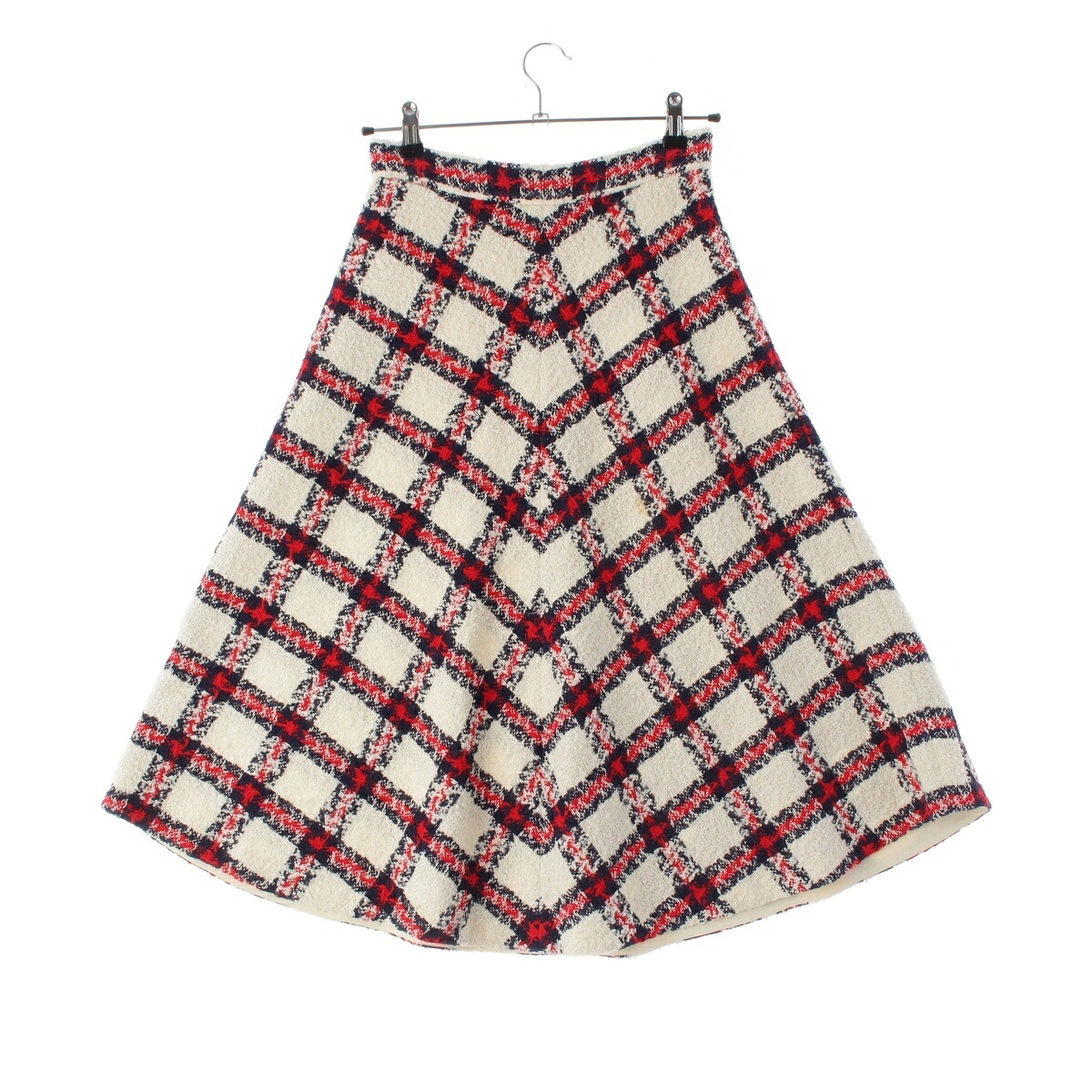グッチ GUCCI ナイロン 綿織物 読み合わせる柄 ツィード スコート 652128 白いこと 40【中古】【定まり品引き請ける】