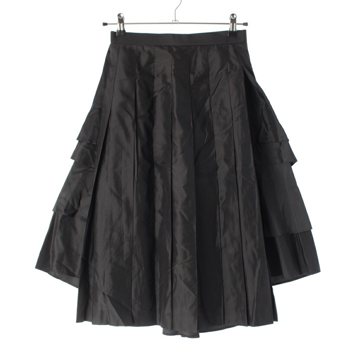 コムデギャルソン COMME des GARCONS AD2006 06AW 地絹 多重 うつり変わり 筋目 スコート ボトムス GR-S017 黒いこと SS【中古】【定め事品引きうける】