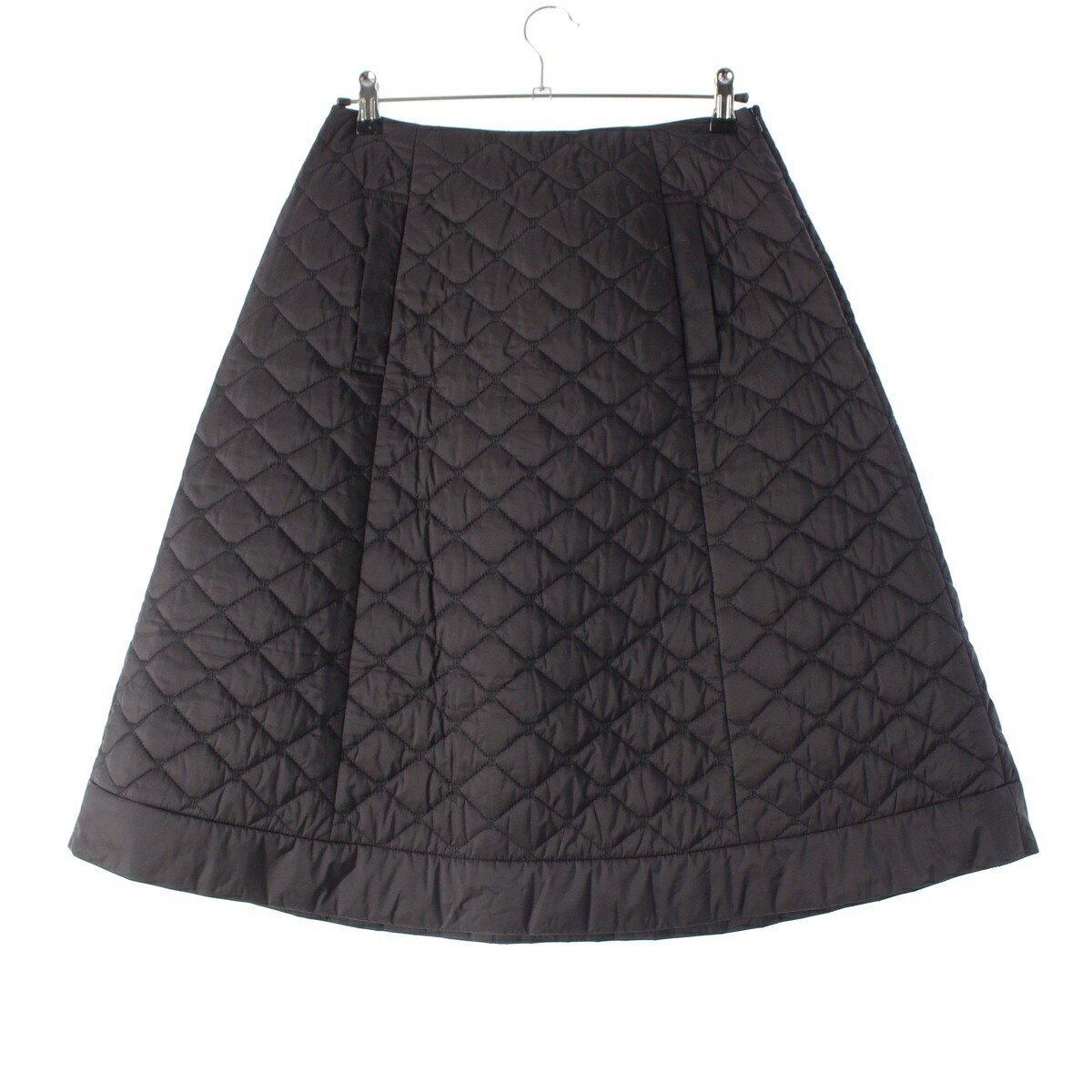 フォクシー FOXEY Setosa Skirt ナイロン Fロゴタイプ キルティング スコート 43977 黒いこと 42【中古】【定め事品引きうける】