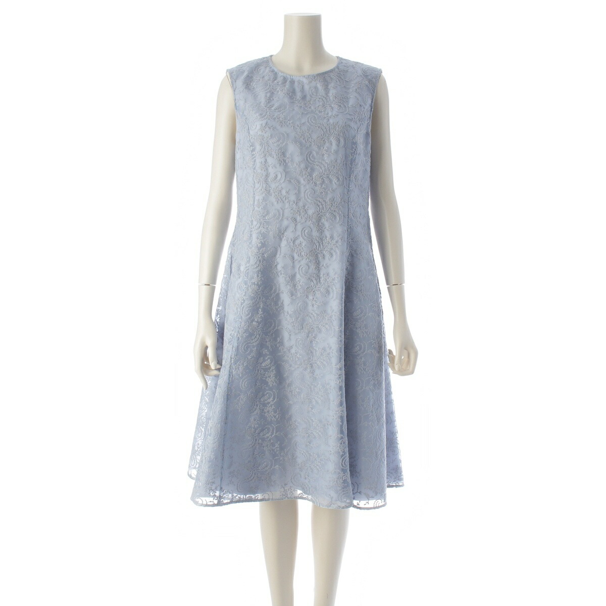 アディアム ADEAM MARIE DRESS 刺しゅう ノースリーブ 御召しもの 衣裳 45258 サクソフォン青碧 4【中古】【定まり品引き請ける】