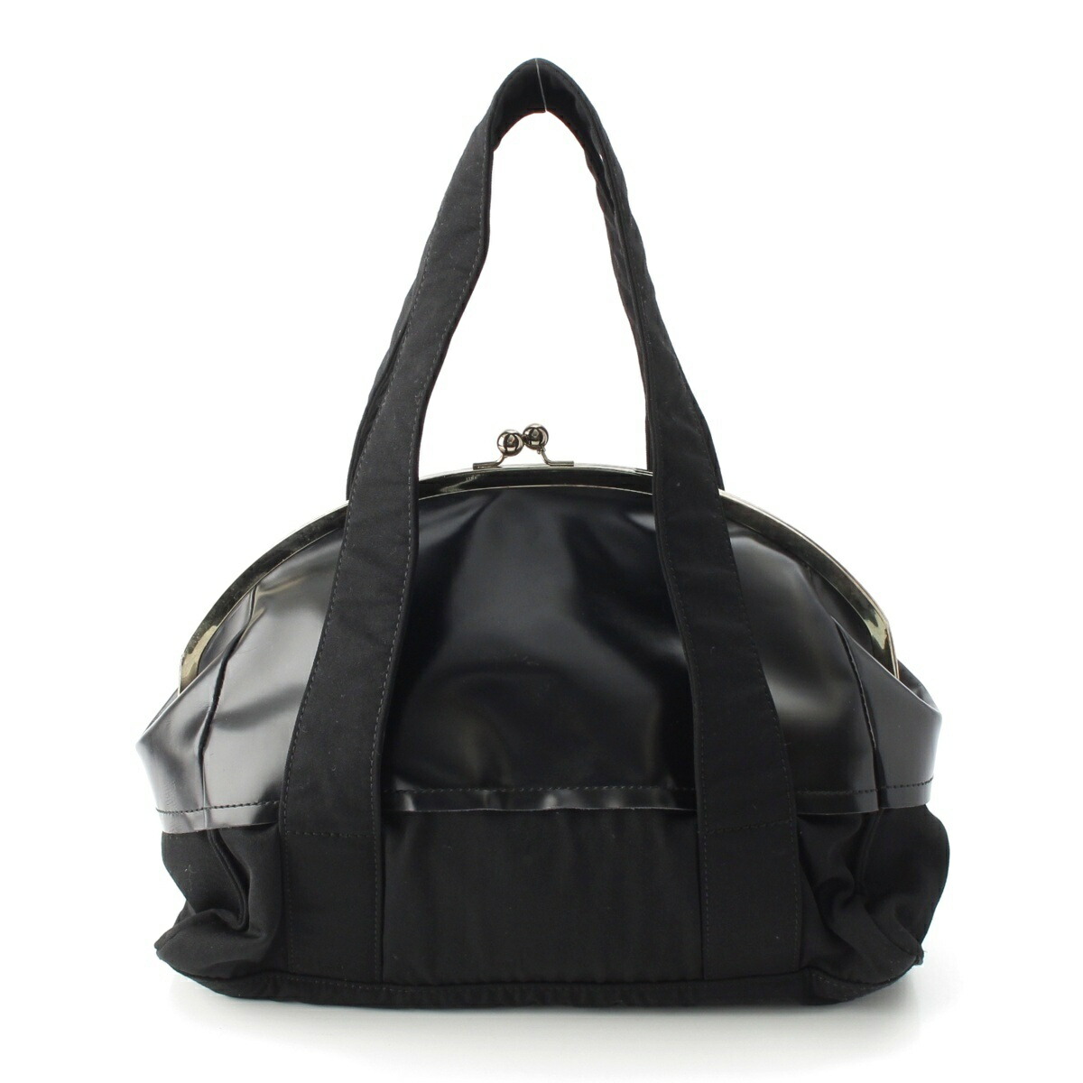 トリココムデギャルソン tricot COMME des GARCONS なめし革 羊毛 金入れ ハンドバック TM-K202 黒いこと【中古】【定め事品引きうける】