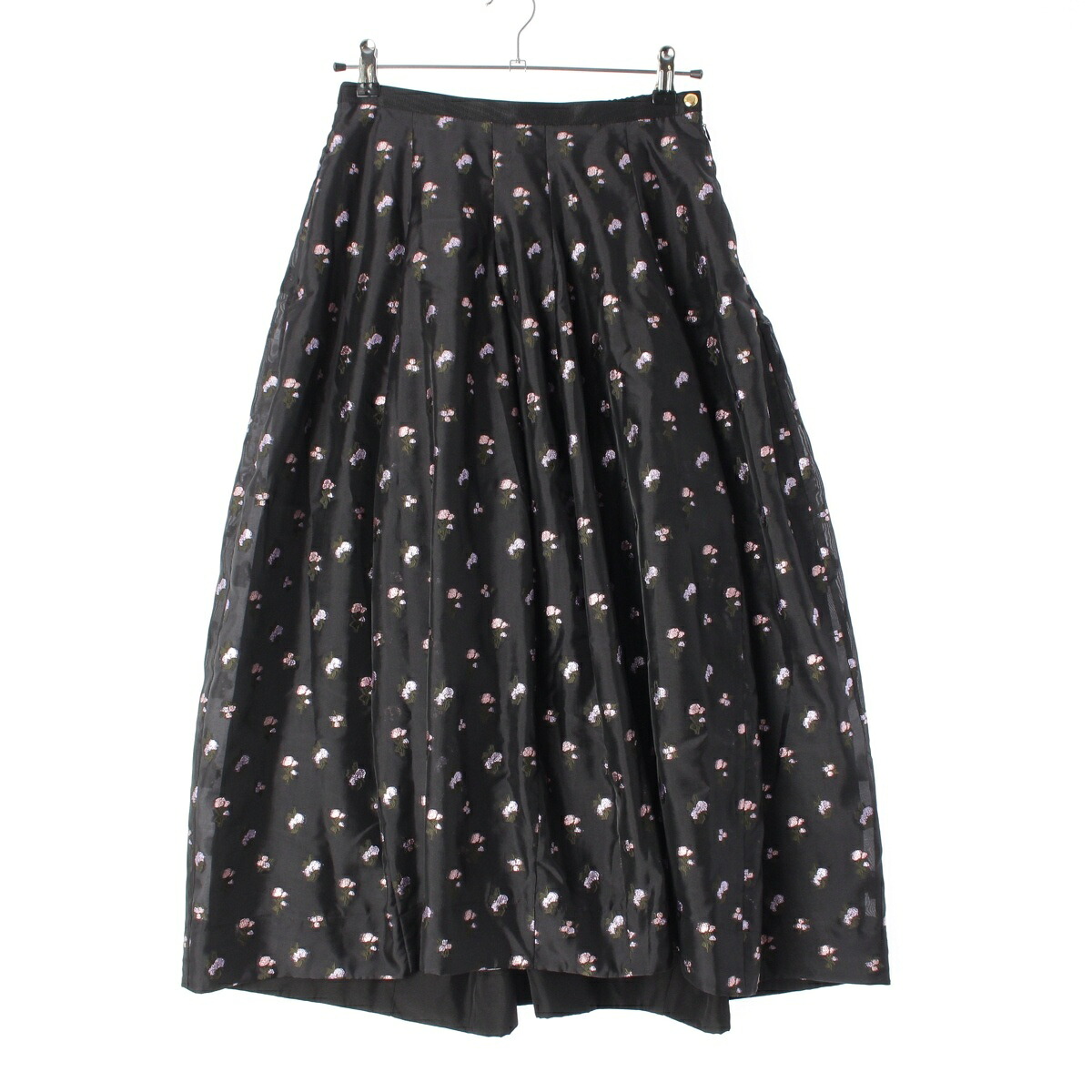 ドゥロワー Drawer 25SS RESORT1 ラメ カットジャガード 花柄 スコート ボトムス 6524-299-1881 黒いこと 36【中古】【定まり品引き請ける】