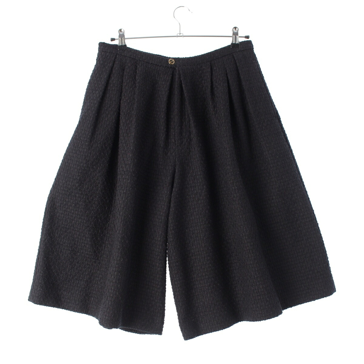 グッチ GUCCI ツィード 広広とした ズボン下 ボトムス 709410 黒いこと 44【中古】【置き目品引き受ける】