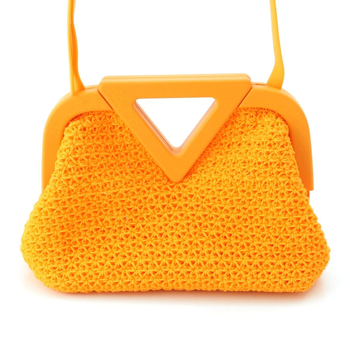 ボッテガヴェネタ BOTTEGAVENETA ラバー ポイント スモール ショルダーバッグ オレンジ【中古】【正規品保証】|retro