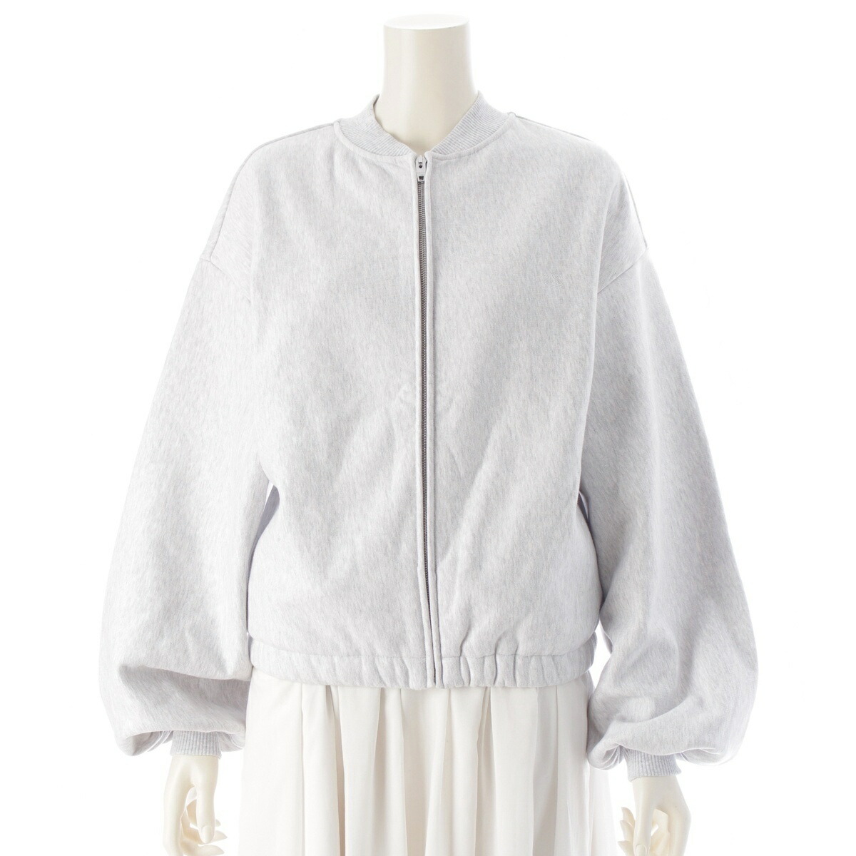 セリーヌ CELINE 綿織物 ロゴタイプ フリース テディ 上衣 RY0SD1233.10PX 薄墨色 XS【中古】【定まり品引き請ける】