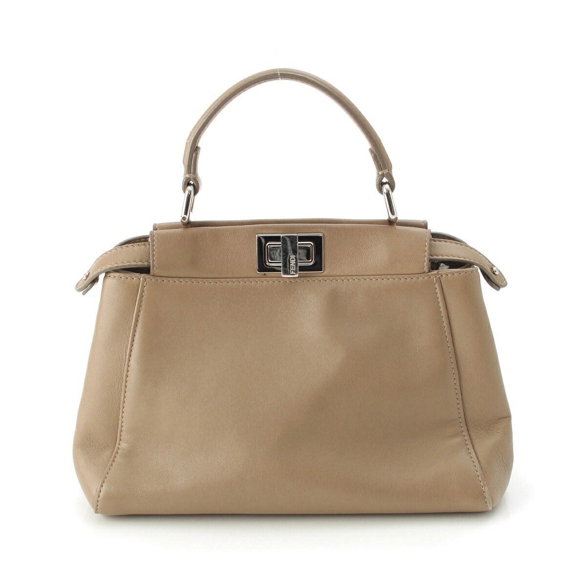 フェンディ FENDI ピーカブー ミニ レザー ショルダーバッグ 2WAY ハンド 8BN244 ベージュ【中古】【正規品保証】|retro
