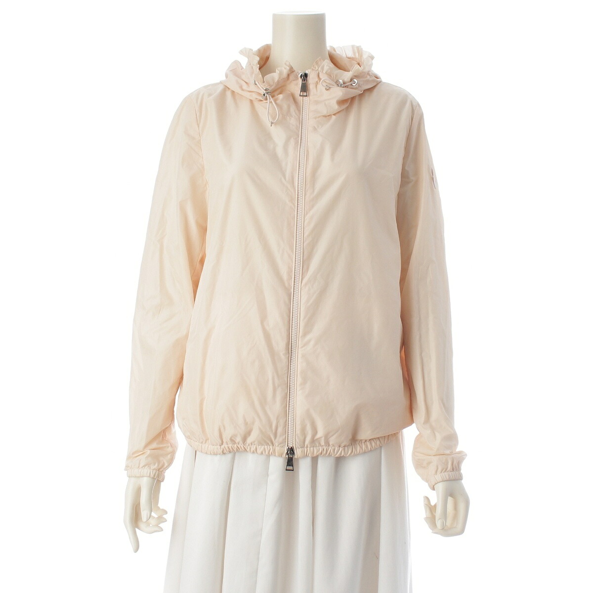 モンクレール MONCLER PHARILLONS ナイロン フリルフード ジップ ブルゾン ピンク 2【中古】【正規品保証】｜retro 33,391円