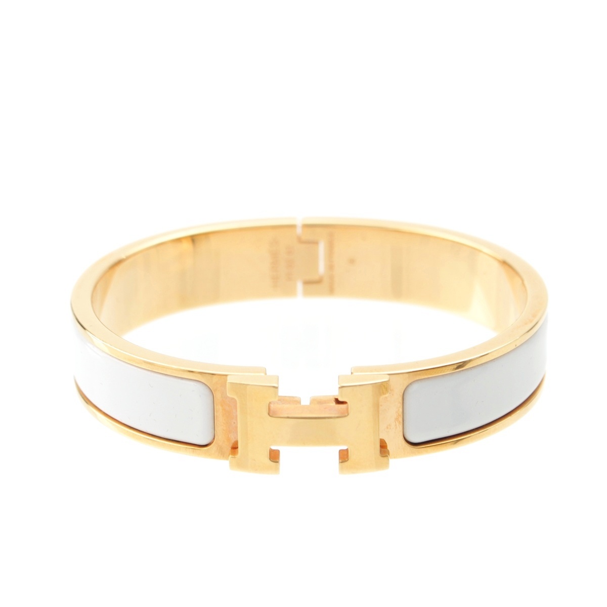 エルメス HERMES クリックH PM ブレスレット アクセサリー ホワイト ゴールド【中古】【正規品保証】|retro